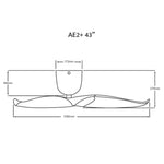 2 Blade 43" Aeratron AE2+ DC Ceiling Fan With Remote - White - Dubbo Lighting Centre