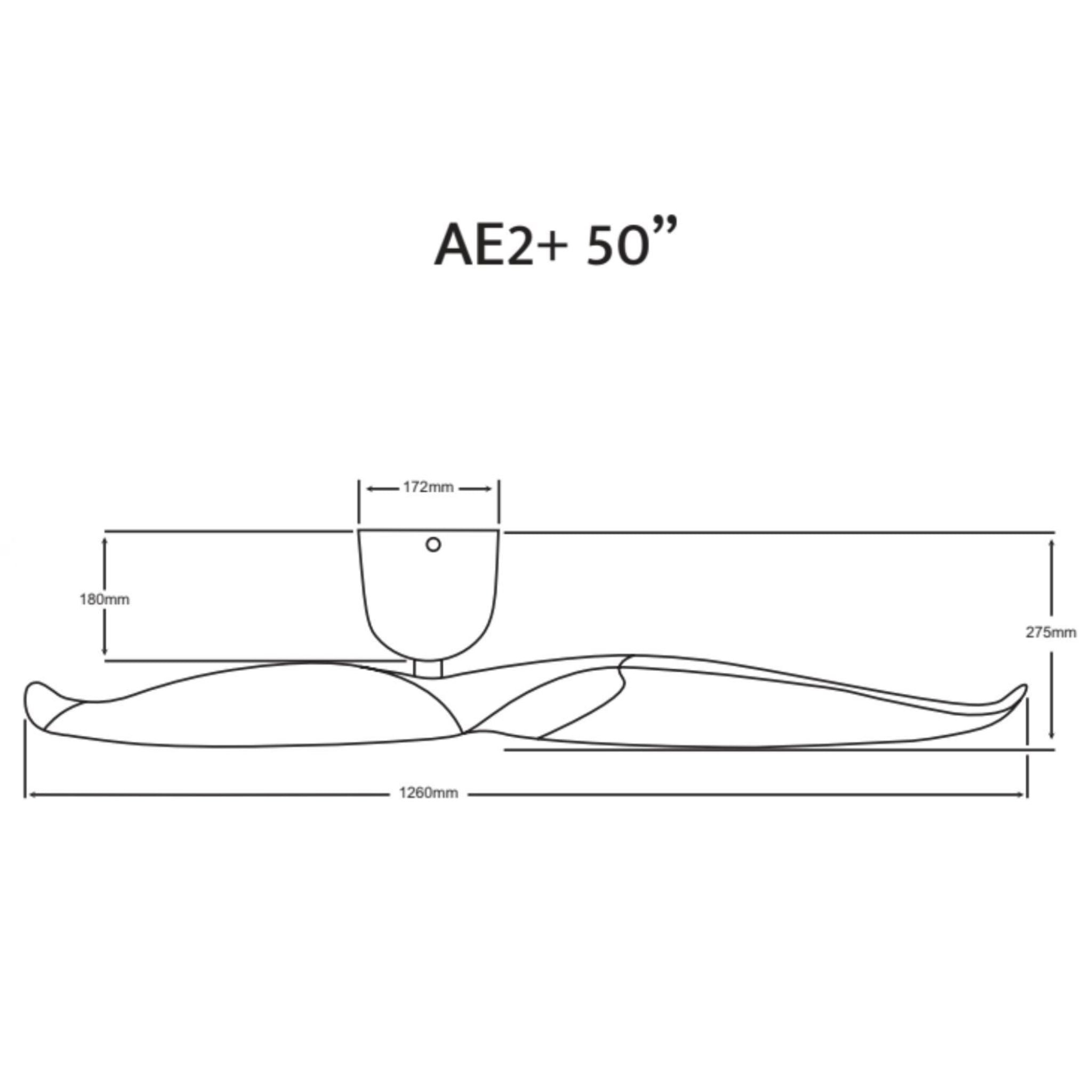 2 Blade 50" Aeratron AE2+ DC Ceiling Fan With Remote - Dubbo Lighting Centre