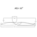 2 Blade 50" Aeratron AE2+ DC Ceiling Fan With Remote - Dubbo Lighting Centre