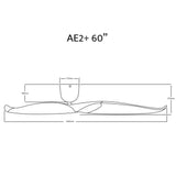 2 Blade 60" Aeratron AE2+ DC Ceiling Fan With Remote - Dubbo Lighting Centre