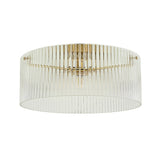 Vencha Medici Round Ribbed Glass CTC Light | Gold