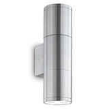 Gun IP44 Exterior Up / Down Wall Light, Small, Aluminium