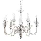 Doge Metal & Glass Chandelier, 9 Light
