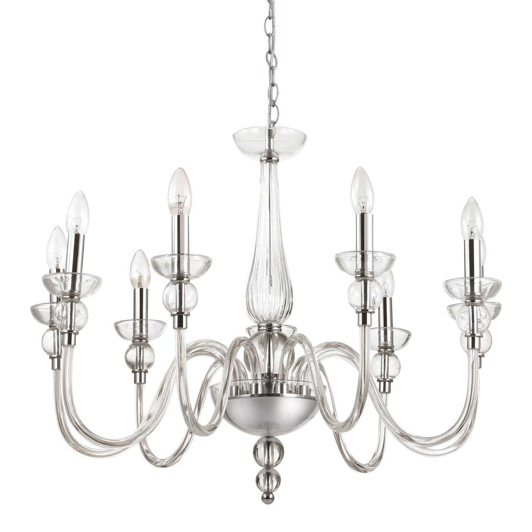 Doge Metal & Glass Chandelier, 9 Light