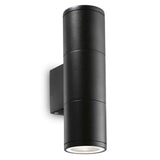 Gun IP44 Exterior Up / Down Wall Light, Small, Black