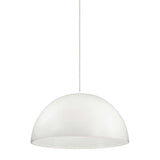 Folk Enamelled Metal Pendant Light, White