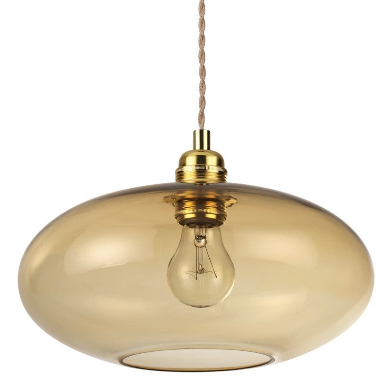 Blob Glass Pendant Light, Amber