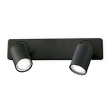 Rudy Aluminium LED Adjustable Double Wall Light, Black