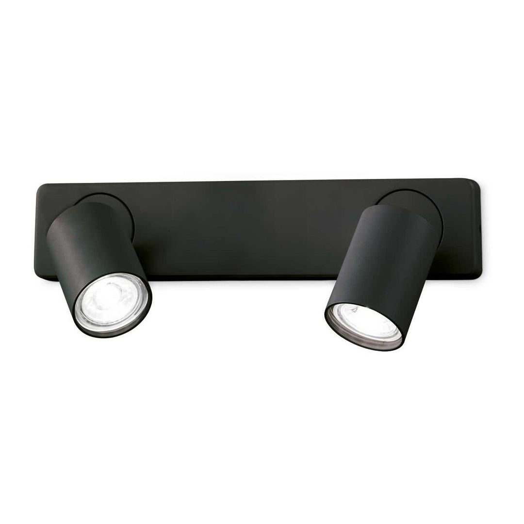 Rudy Aluminium LED Adjustable Double Wall Light, Black