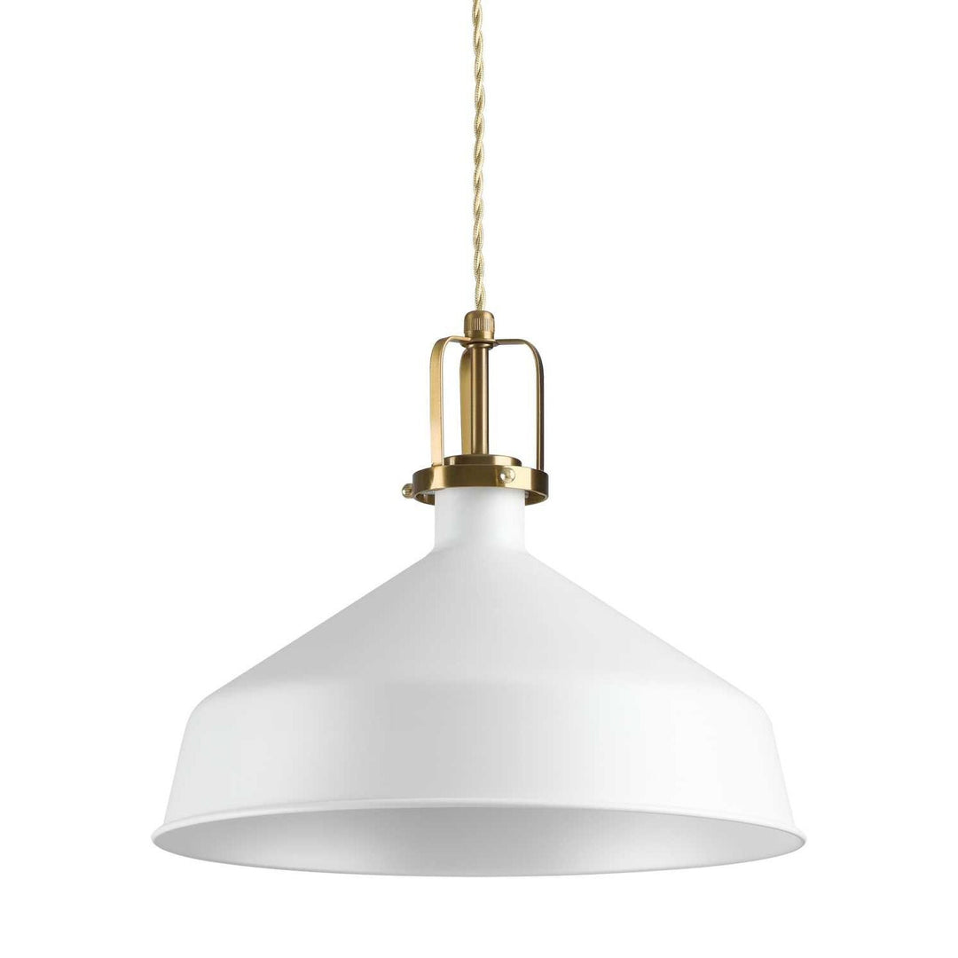 Eris Metal Pendant Light, Large, Gold / White