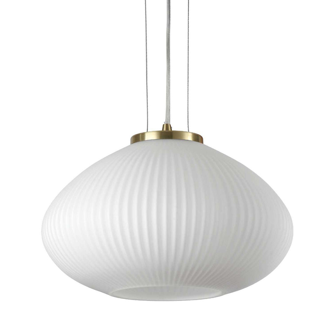 Plisse Pleated Glass Pendant Light, Medium