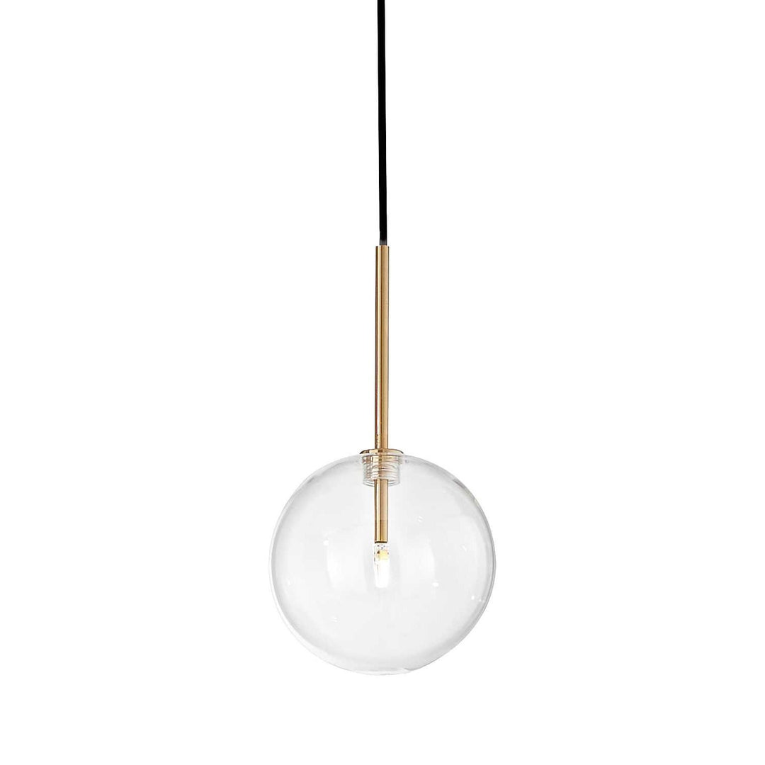 Equinoxe Metal & Glass Pendant Light, Small, Brass