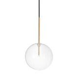 Equinoxe Metal & Glass Pendant Light, Large, Brass