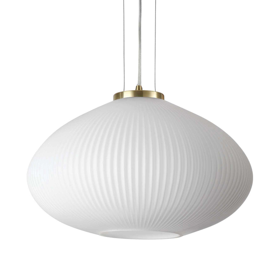 Plisse Pleated Glass Pendant Light, Large