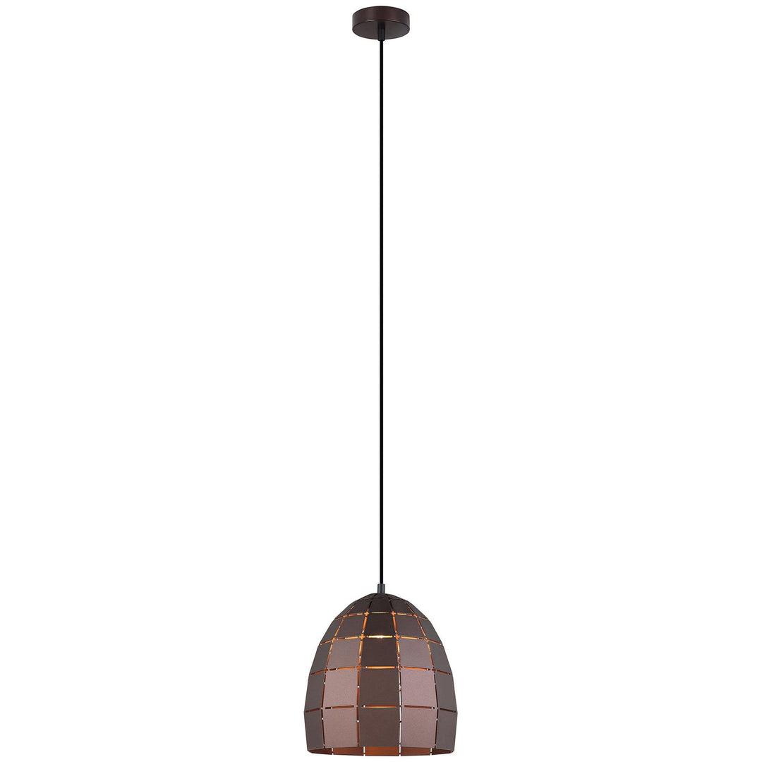Armis Iron Tiled Pendant Light, Ellipse, Coffee