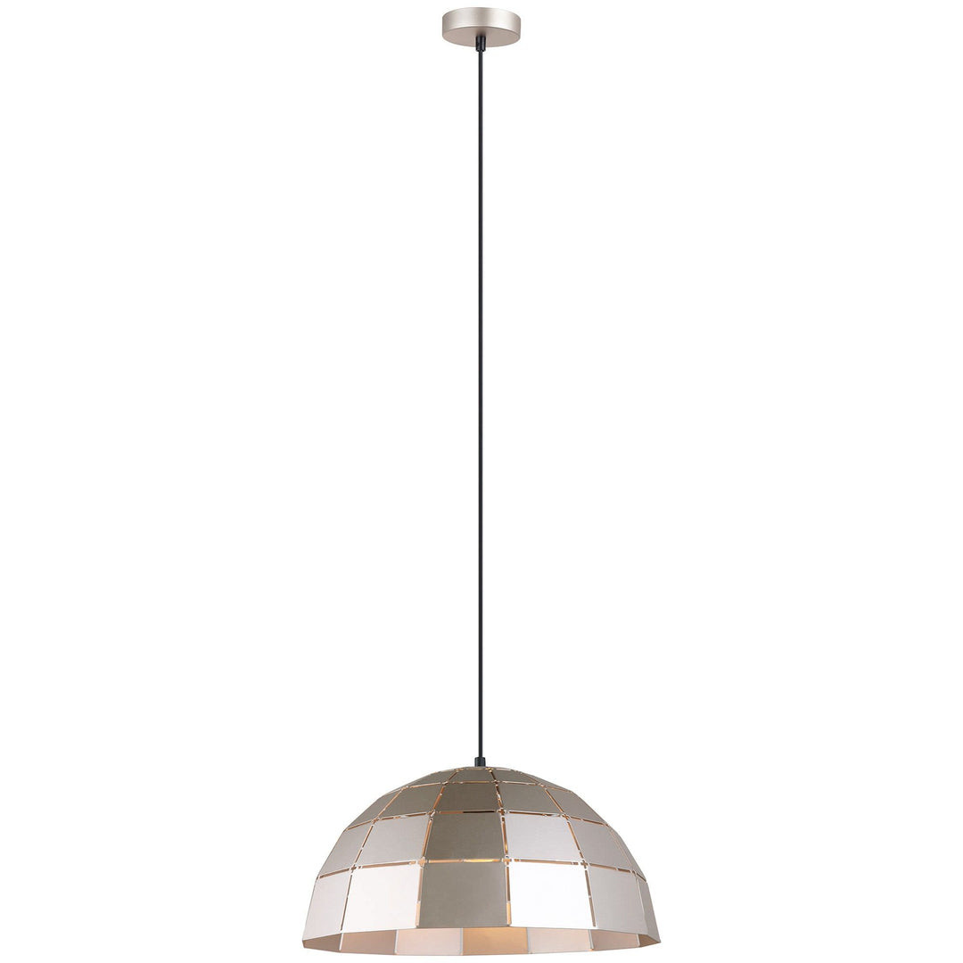 Armis Iron Tiled Pendant Light, Dome, Champagne