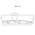 Aeratron AE3+ 3 Blade 48" DC Ceiling Fan With Remote - Dubbo Lighting Centre