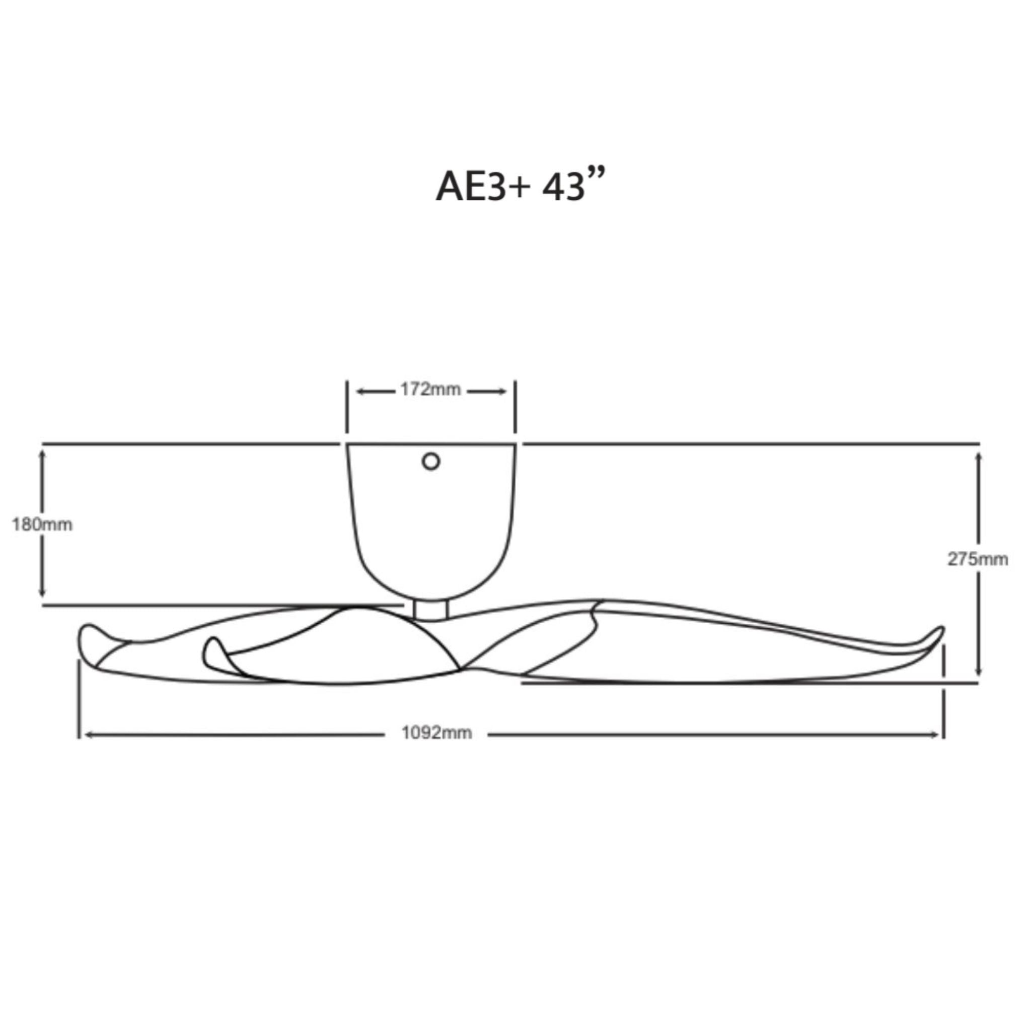 Aeratron AE3+ 3 Blade 48" DC Ceiling Fan With Remote - Dubbo Lighting Centre