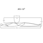 Aeratron AE3+ 3 Blade 50" DC Ceiling Fan With Remote - Dubbo Lighting Centre