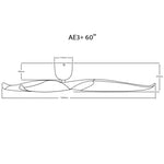 Aeratron AE3+ 3 Blade 60" DC Ceiling Fan With Remote - Dubbo Lighting Centre