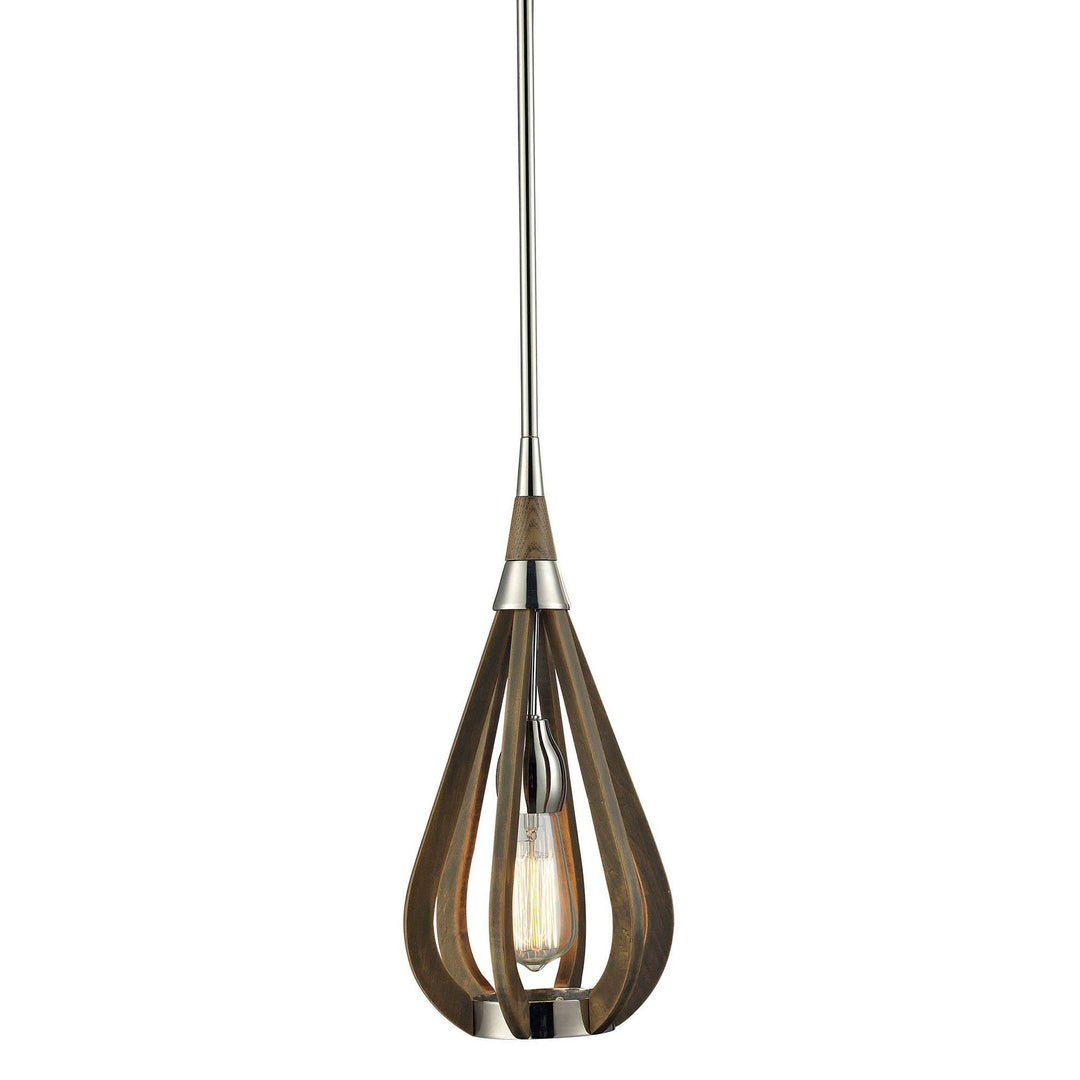 Bonito Wooden Frame Pendant Light, Small, Taupe