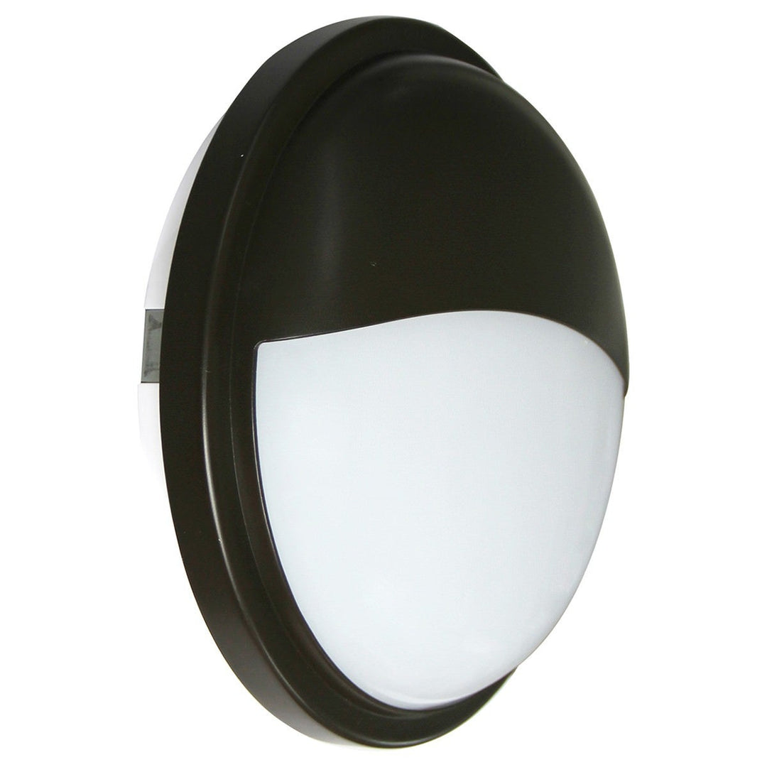Wonga IP65 Exterior Eyelid LED Bunker Wall Light, 3000K, Black