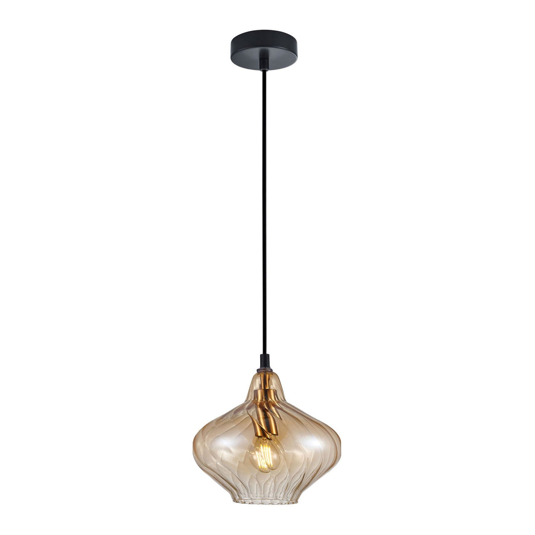 Campana Glass Pendant Light, Amber