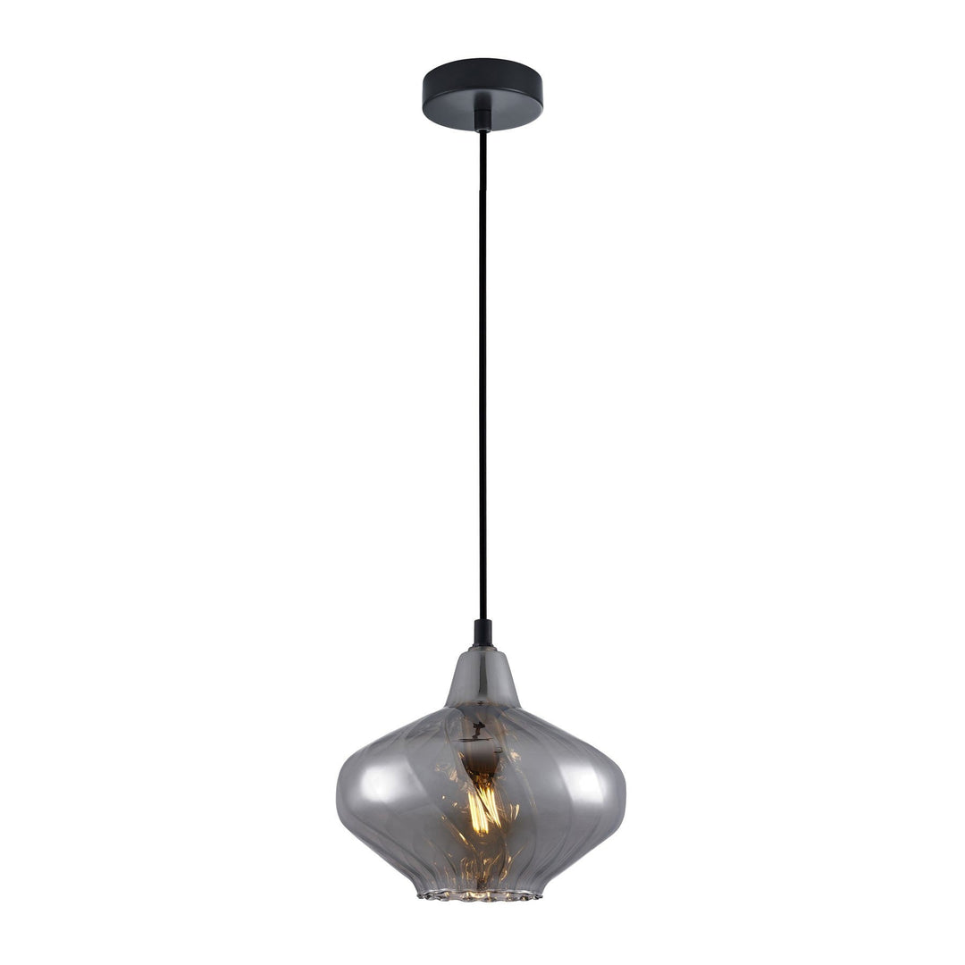 Campana Glass Pendant Light, Smoke