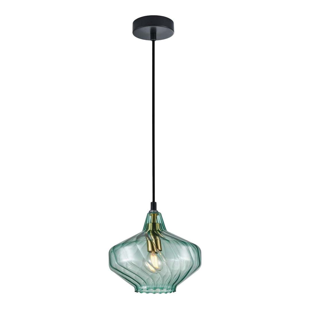 Campana Glass Pendant Light, Green