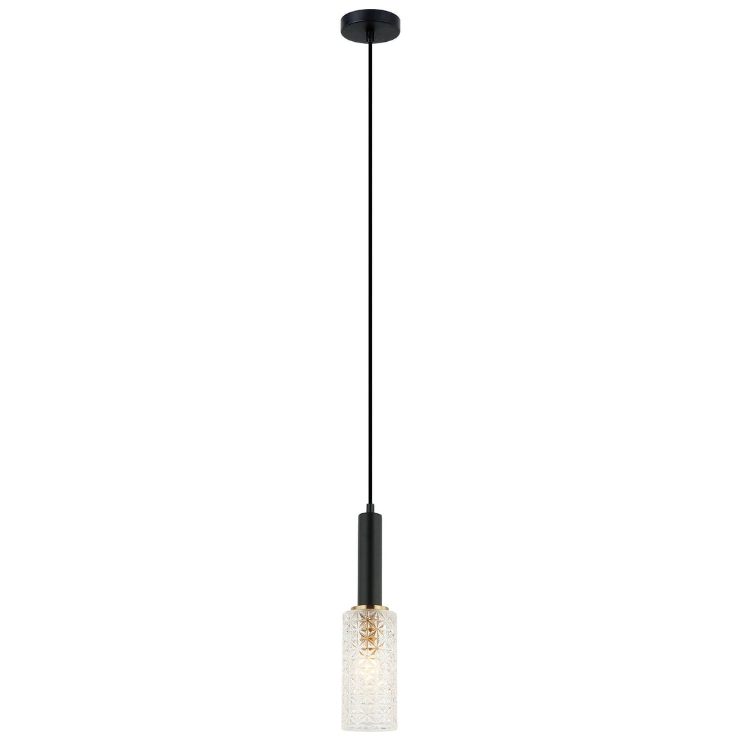 Cleo Cut Glass & Metal Pendant Light