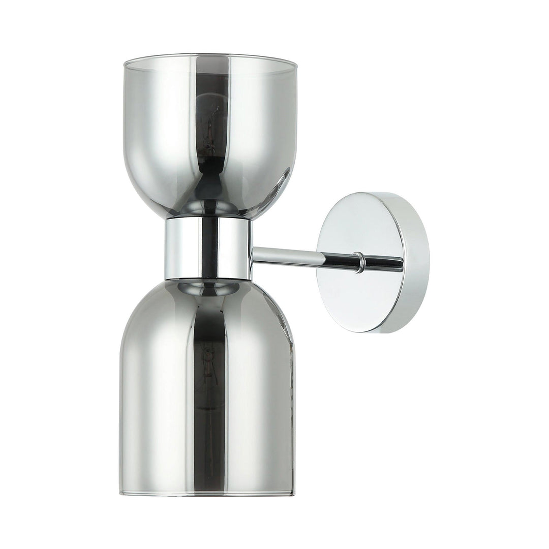 Clessidra Glass & Iron Wall Light, Smoke