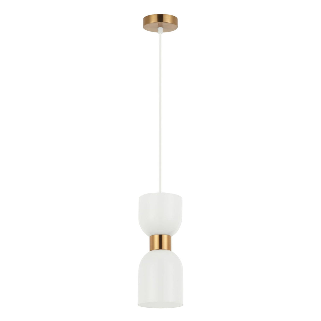 Clessidra Glass & Iron Pendant Light, Opal
