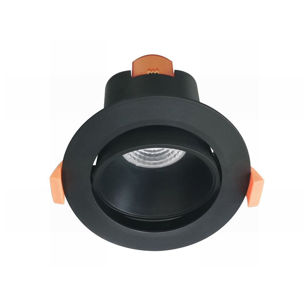 Comet Dimmable Low Glare LED Gimble Downlight, 9W, CCT, Black