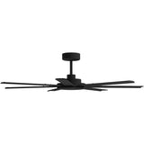 Calibo Alula 60" (1524mm) 7 Blade Indoor/Outdoor DC Ceiling Fan & Remote | Black - Dubbo Lighting Centre