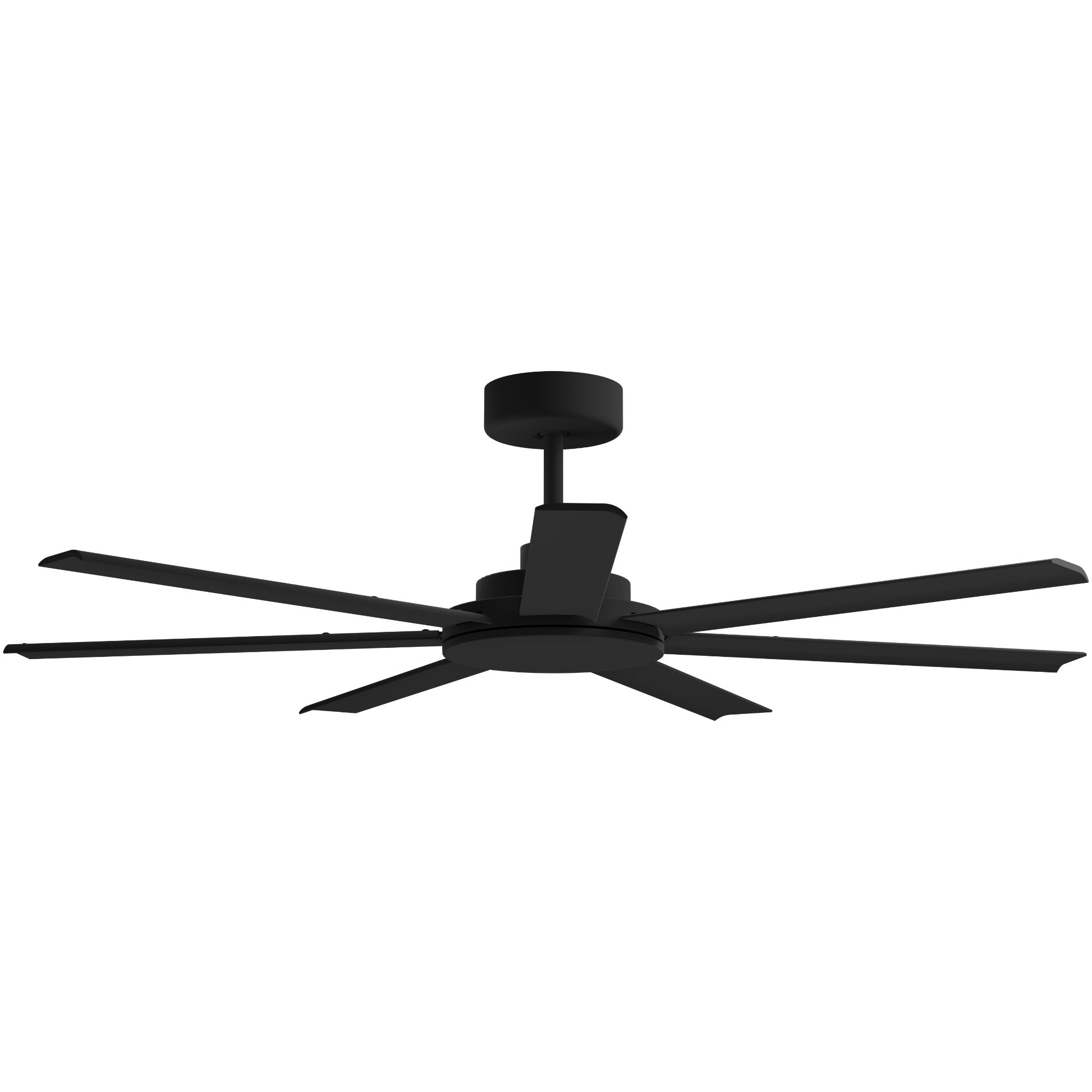Calibo Alula 60" (1524mm) 7 Blade Indoor/Outdoor DC Ceiling Fan & Remote | Black - Dubbo Lighting Centre