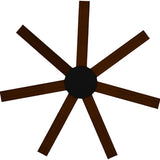 Calibo Alula 60" (1524mm) 7 Blade Indoor/Outdoor DC Ceiling Fan & Remote | Black & Koa - Dubbo Lighting Centre
