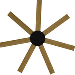 Calibo Alula 60" (1524mm) 7 Blade Indoor/Outdoor DC Ceiling Fan & Remote | Black & Teak - Dubbo Lighting Centre