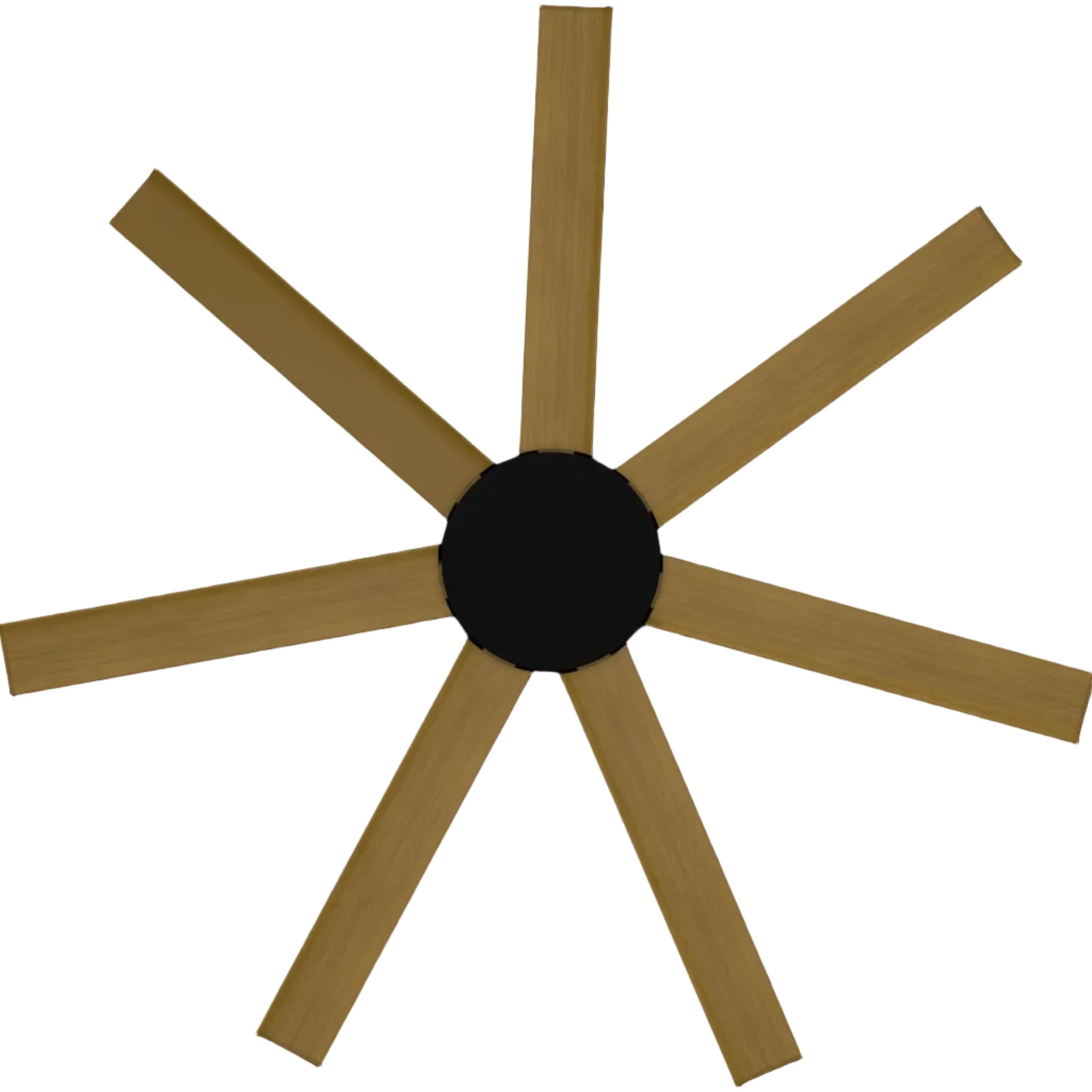Calibo Alula 60" (1524mm) 7 Blade Indoor/Outdoor DC Ceiling Fan & Remote | Black & Teak - Dubbo Lighting Centre