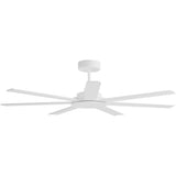 Calibo Alula 60" (1524mm) 7 Blade Indoor/Outdoor DC Ceiling Fan & Remote | White - Dubbo Lighting Centre