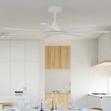 Calibo Alula 60" (1524mm) 7 Blade Indoor/Outdoor DC Ceiling Fan & Remote | White - Dubbo Lighting Centre