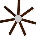 Calibo Alula 60" (1524mm) 7 Blade Indoor/Outdoor DC Ceiling Fan & Remote | White & Koa - Dubbo Lighting Centre