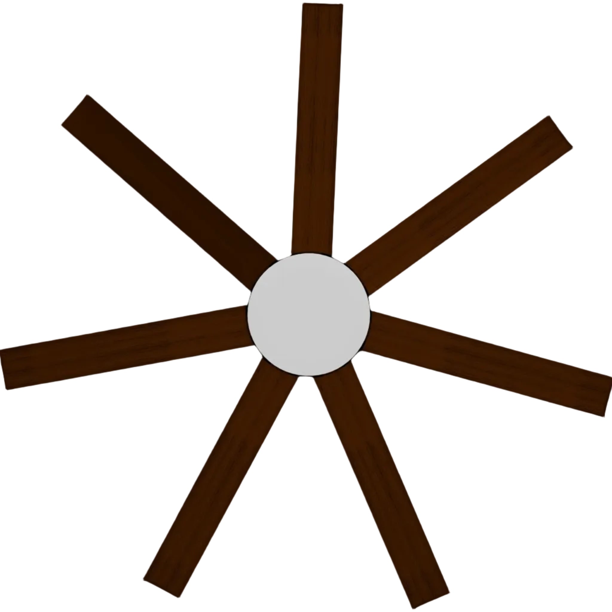 Calibo Alula 60" (1524mm) 7 Blade Indoor/Outdoor DC Ceiling Fan & Remote | White & Koa - Dubbo Lighting Centre