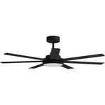 Calibo Alula 60" (1524mm) 7 Blade Indoor/Outdoor DC Ceiling Fan with 24W Light & Remote | Black - Dubbo Lighting Centre