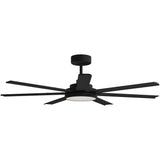 Calibo Alula 60" (1524mm) 7 Blade Indoor/Outdoor DC Ceiling Fan with 24W Light & Remote | Black - Dubbo Lighting Centre