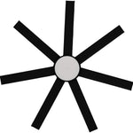 Calibo Alula 60" (1524mm) 7 Blade Indoor/Outdoor DC Ceiling Fan with 24W Light & Remote | Black - Dubbo Lighting Centre