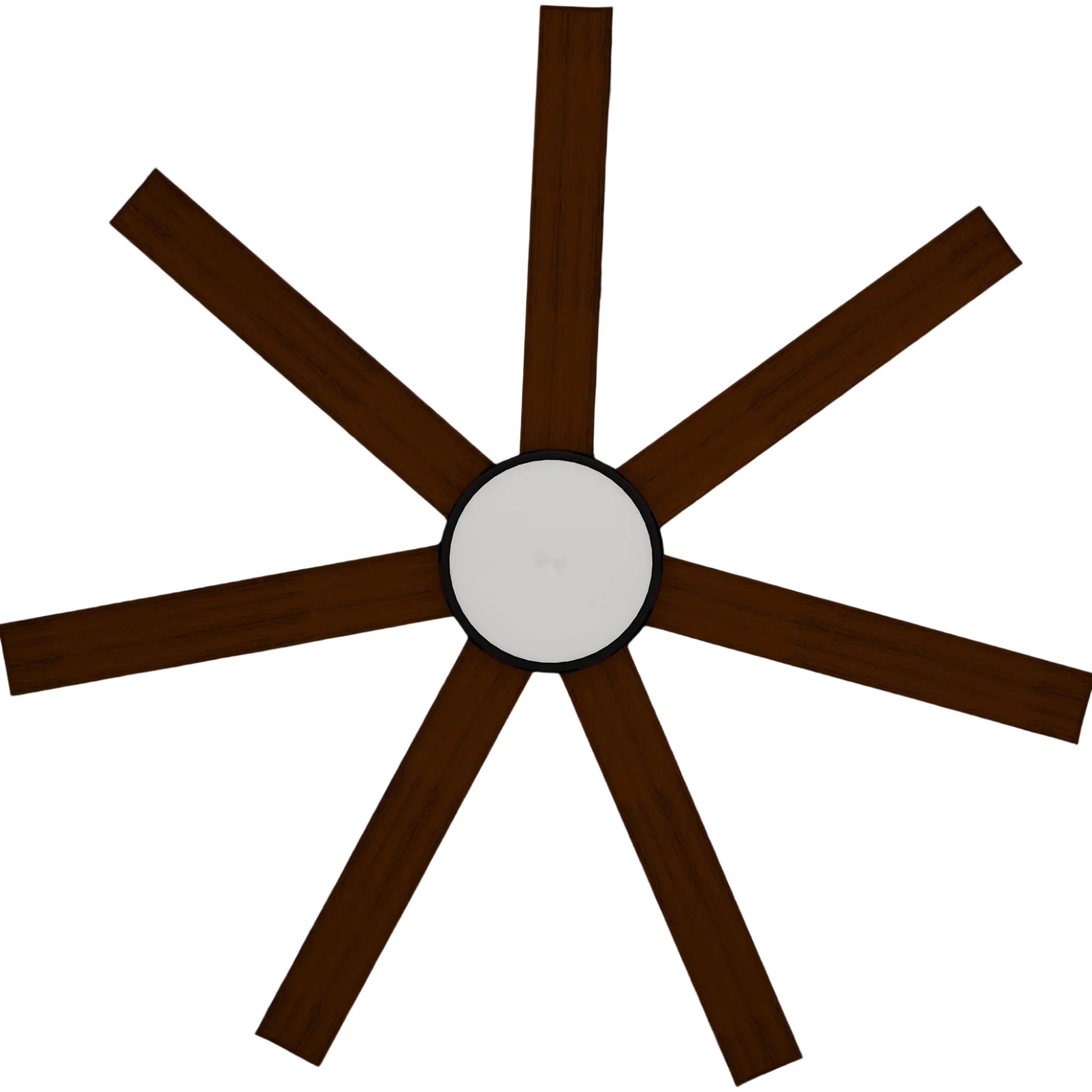 Calibo Alula 60" (1524mm) 7 Blade Indoor/Outdoor DC Ceiling Fan with 24W Light & Remote | Black & Koa - Dubbo Lighting Centre