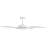 Calibo Alula 60" (1524mm) 7 Blade Indoor/Outdoor DC Ceiling Fan with 24W Light & Remote | White - Dubbo Lighting Centre