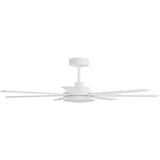 Calibo Alula 60" (1524mm) 7 Blade Indoor/Outdoor DC Ceiling Fan with 24W Light & Remote | White - Dubbo Lighting Centre