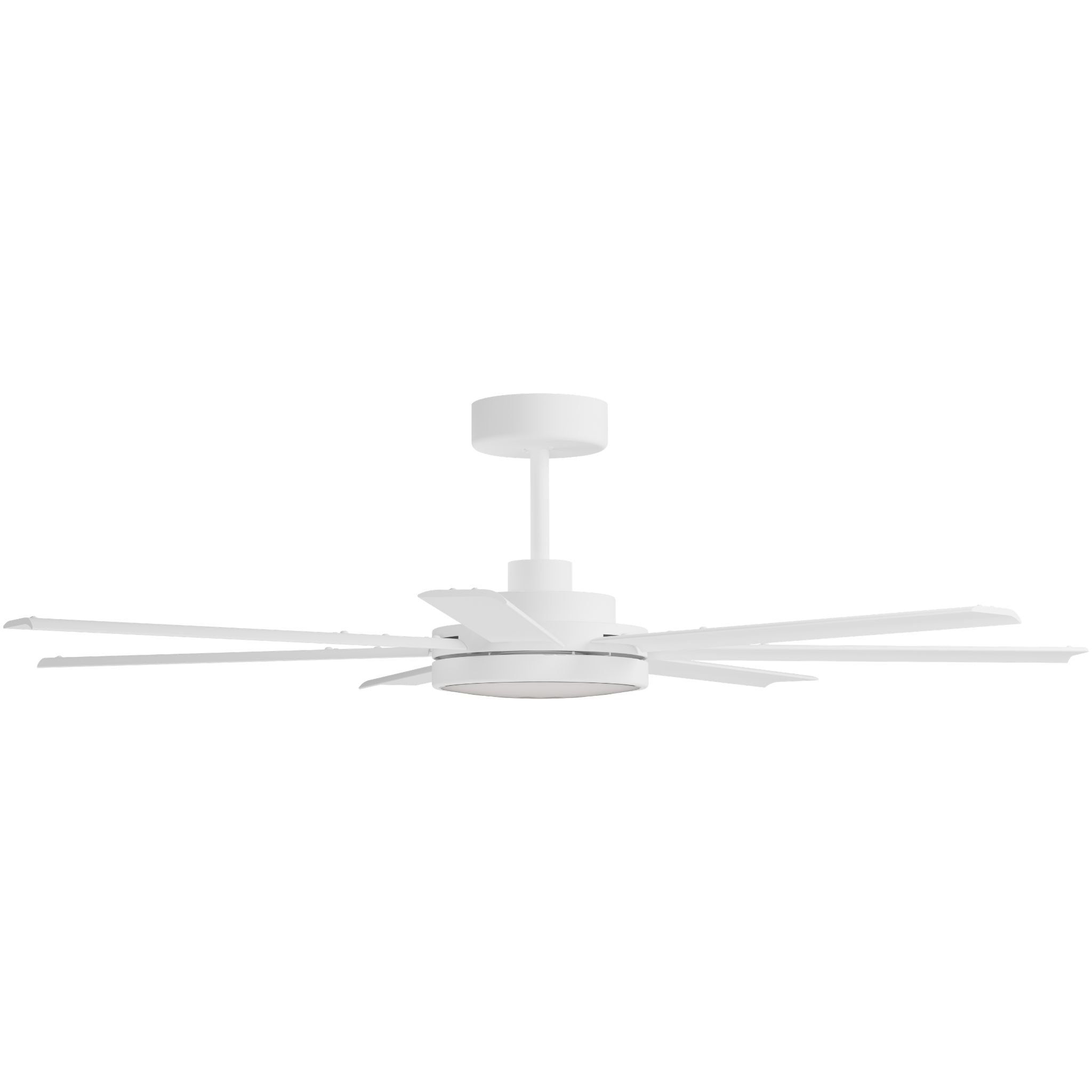 Calibo Alula 60" (1524mm) 7 Blade Indoor/Outdoor DC Ceiling Fan with 24W Light & Remote | White - Dubbo Lighting Centre