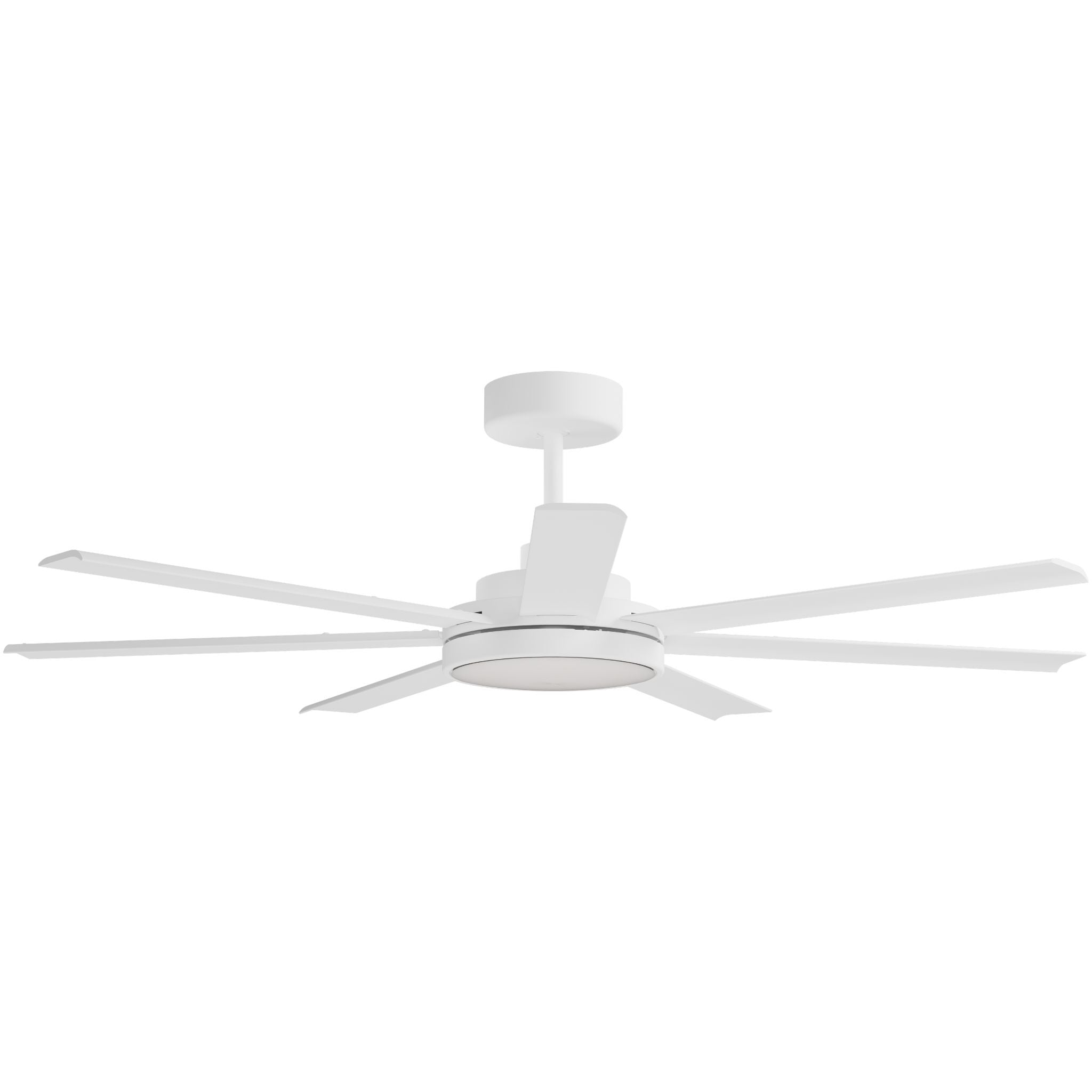 Calibo Alula 60" (1524mm) 7 Blade Indoor/Outdoor DC Ceiling Fan with 24W Light & Remote | White - Dubbo Lighting Centre
